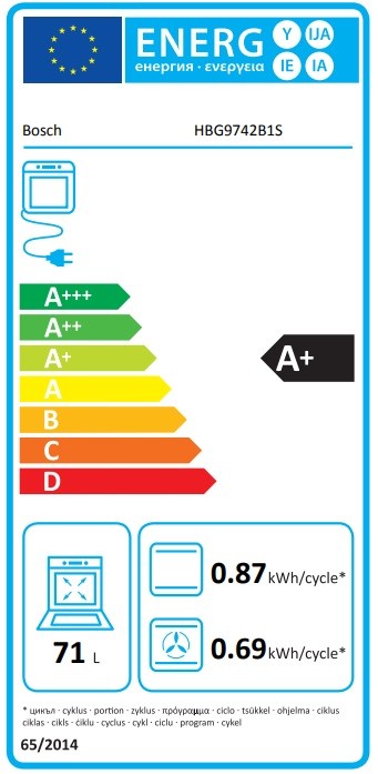 Orkaitė Bosch HBG9742B1S - 7