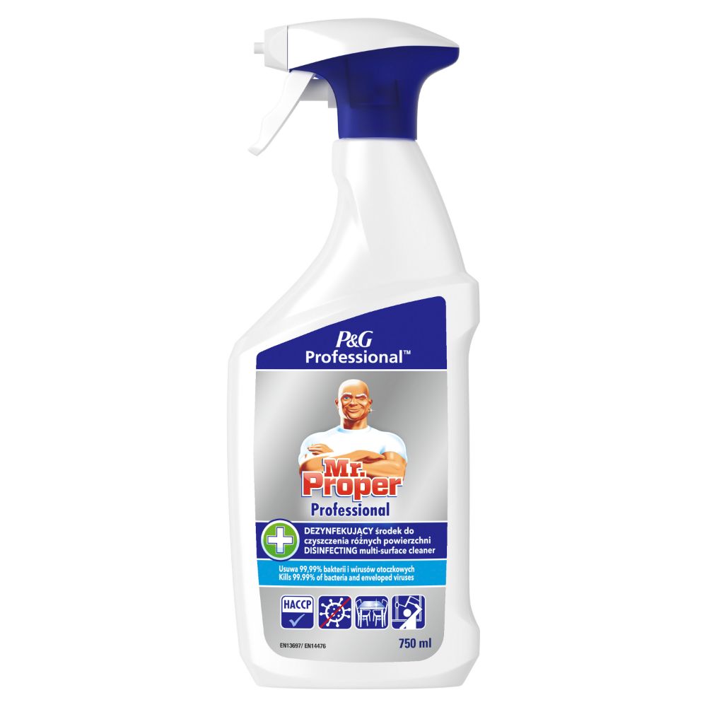 Įvairių paviršių valiklis ir dezinfekantas Mr. PROPER Professional, 750ml