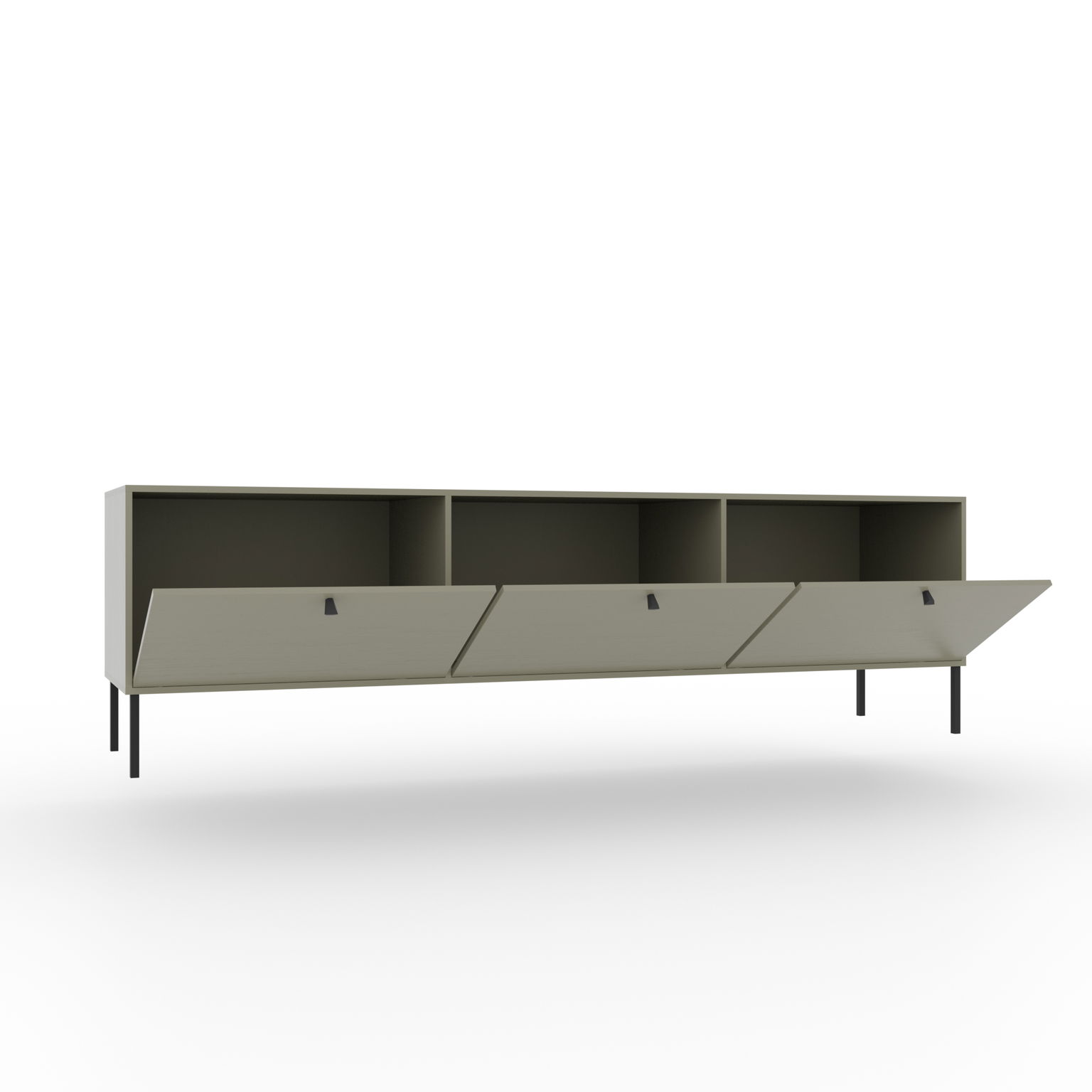 TV spintelė Tili 3D, žalia - 3