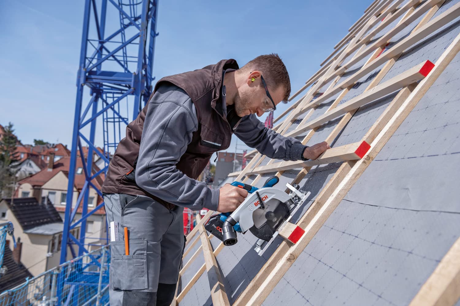 Akumuliatorinis diskinis pjūklas BOSCH PRO GKS 18V-57-2 solo, 18V (be akum.) - 5