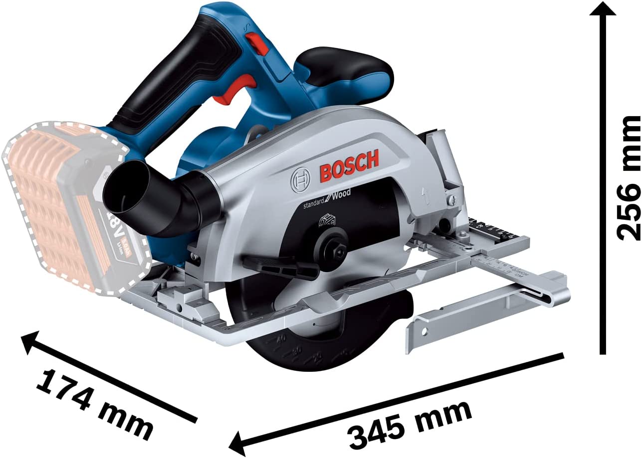 Akumuliatorinis diskinis pjūklas BOSCH PRO GKS 18V-57-2 solo, 18V (be akum.) - 3