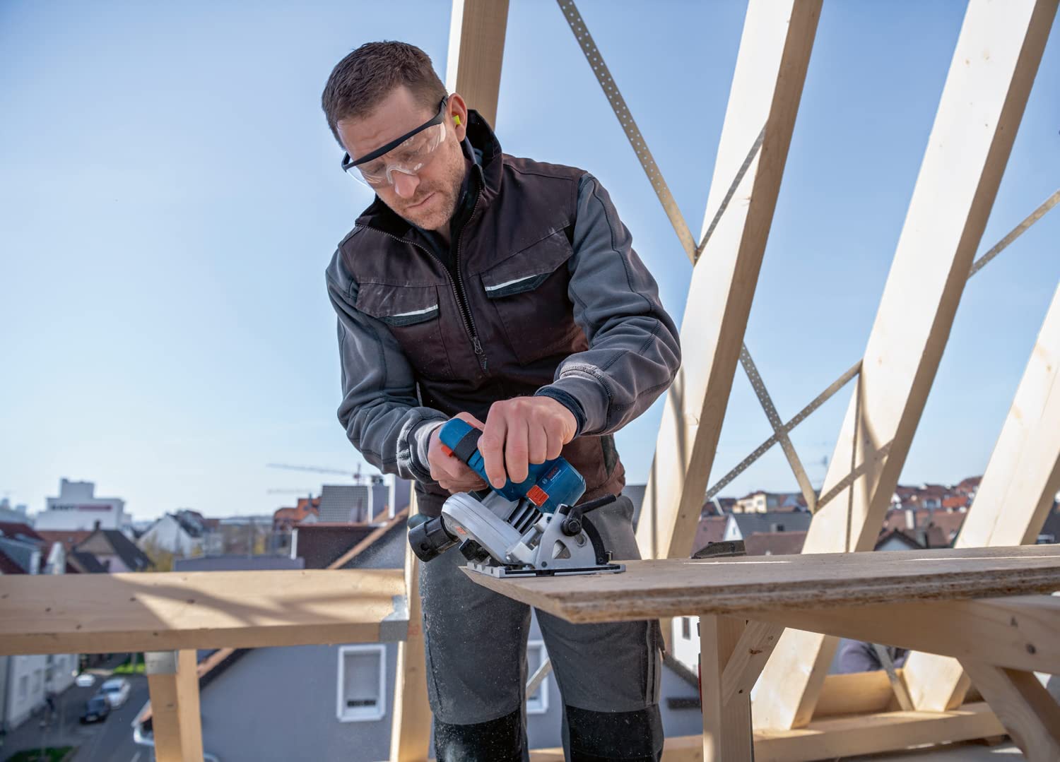 Akumuliatorinis diskinis pjūklas BOSCH PRO GKS 18V-57-2 solo, 18V (be akum.) - 6