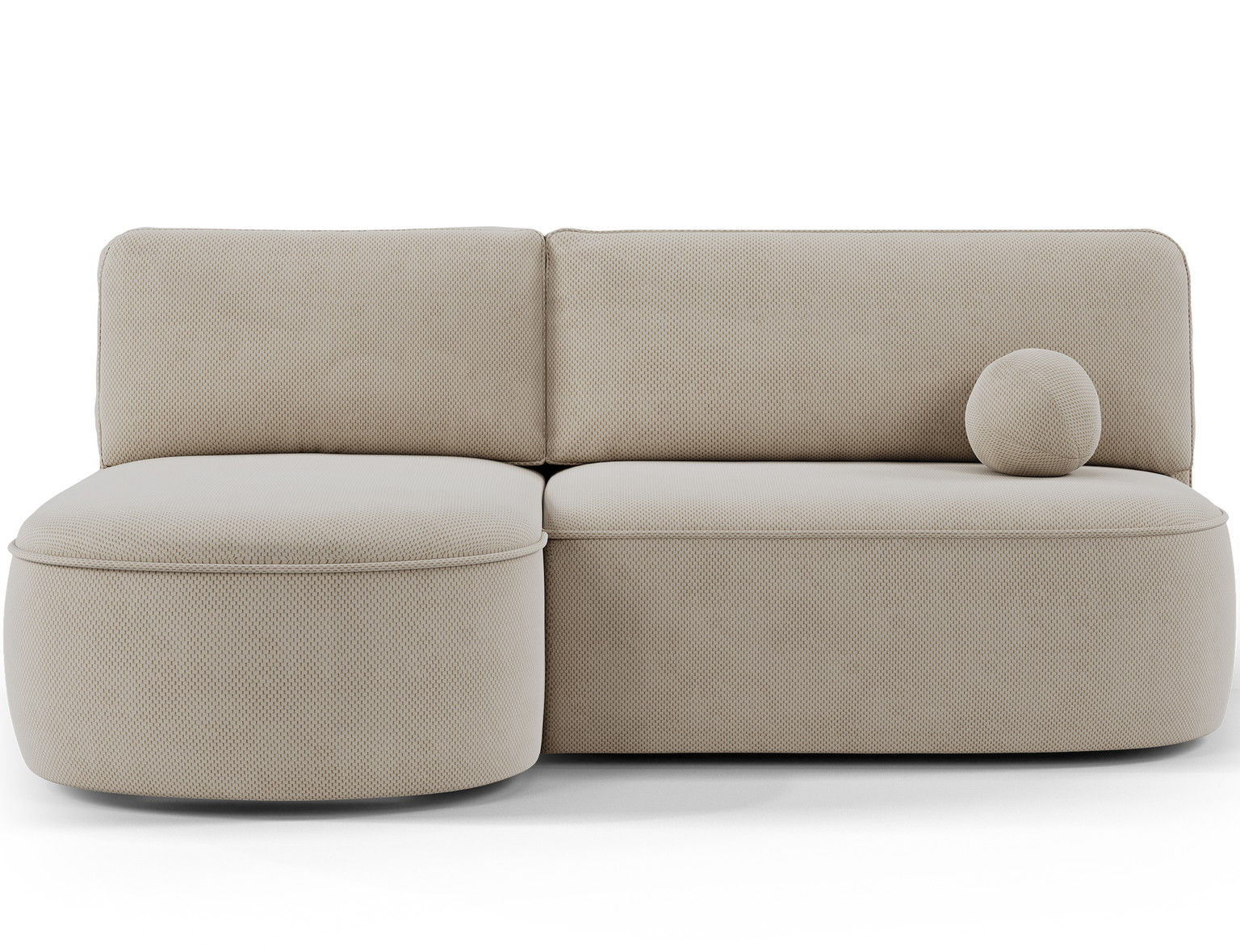 Kampinė sofa - lova Livosa Calmora 18, smėlio sp., kairinė, 144 x 220 cm x 93 cm-0