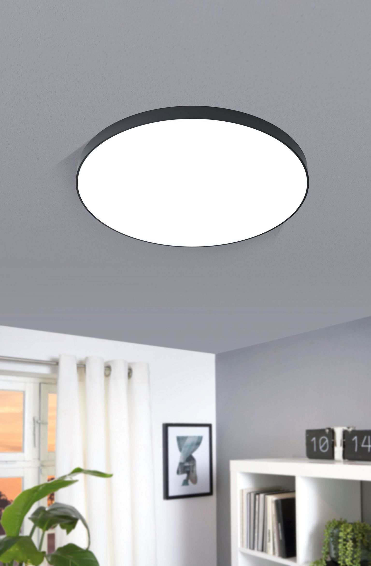 Lubinis LED šviestuvas EGLO ZUBIETA-A, 32W 3900lm 2700-6500K DIM juodas Ø59,5x4cm su pultu-2