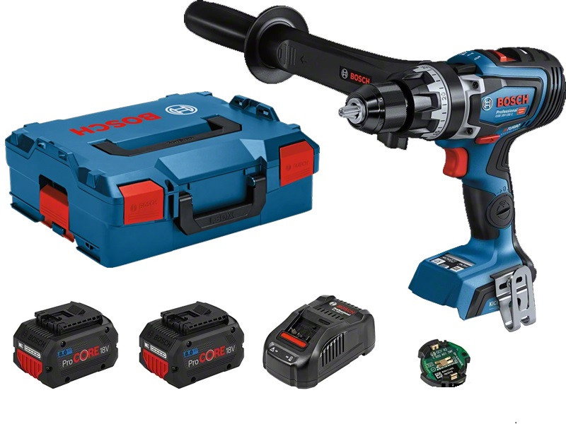 Akumuliatorinis smūginis suktuvas-gręžtuvas BOSCH PRO GSB 18V-150 C (2x ProCORE18V 8.0Ah, L-Boxx) - 1