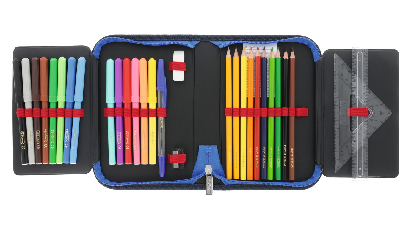 Penalas Herlitz High Speed su mokyklinėmis priemonėmis-1