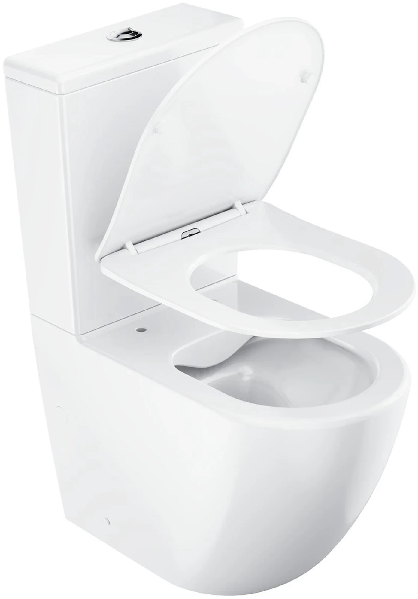 Unitazo komplektas RAVAK OPTIMA RimOff, su lėtai nusileidžiančiu dangčiu, 3/6 l - 4