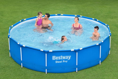 Baseino rinkinys STEEL PRO, 13' x 33"/3,96m x 84cm-0