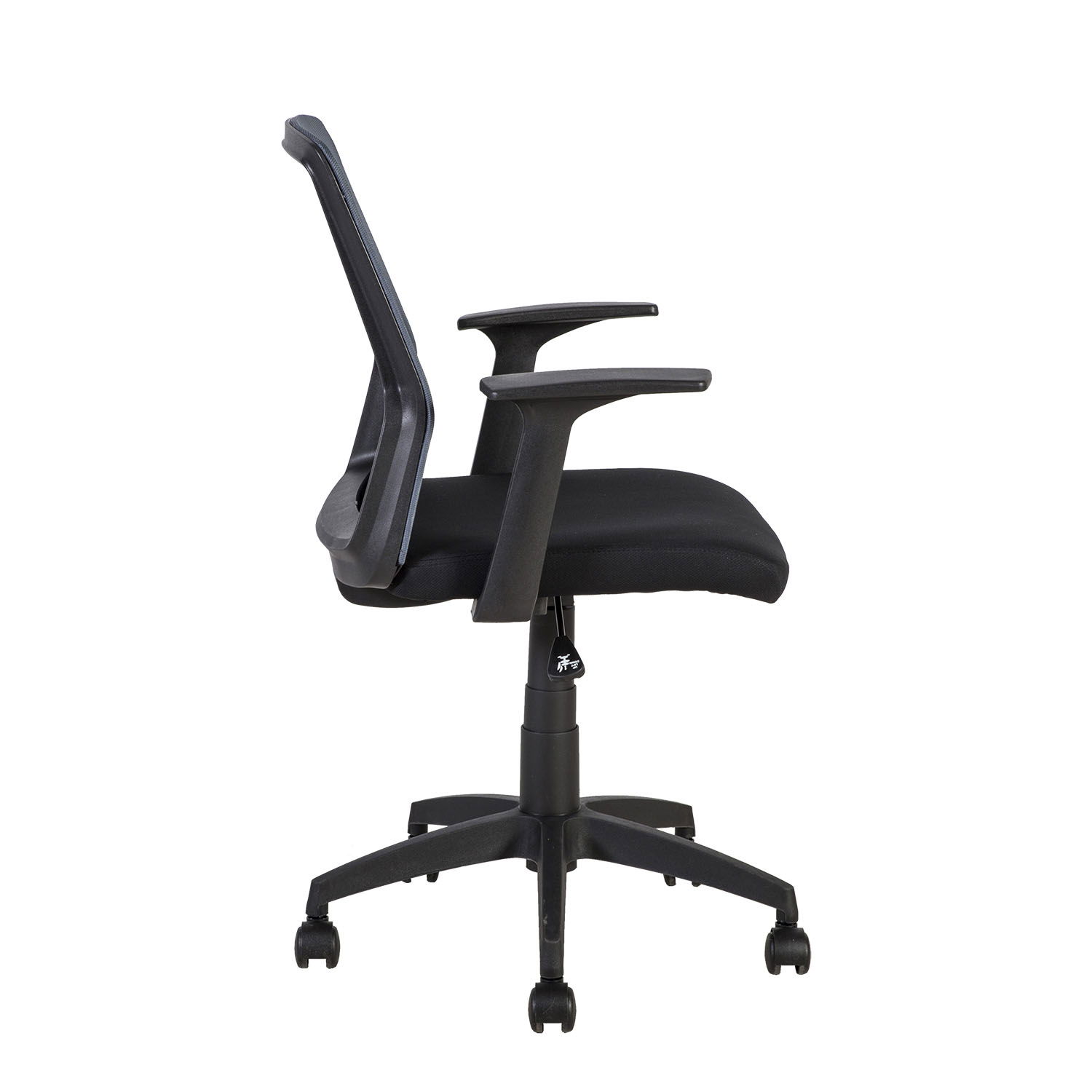 Biuro kėdė ALPHA, 60x55x87,5-95 cm, juoda/pilka-1