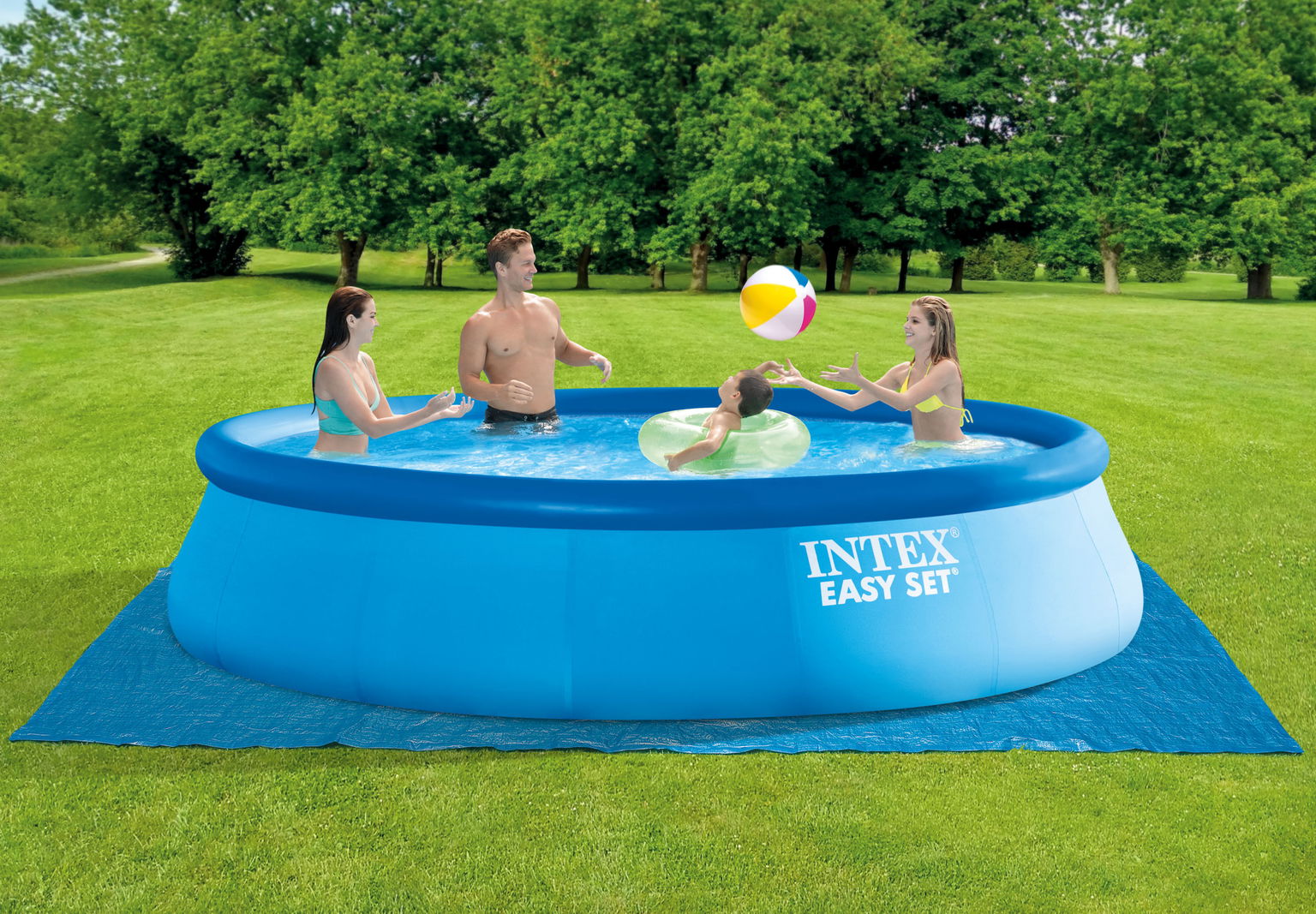 Baseinas Intex Easy Set 26166NP, mėlynas, 457 x 107 cm, 12430 l-1