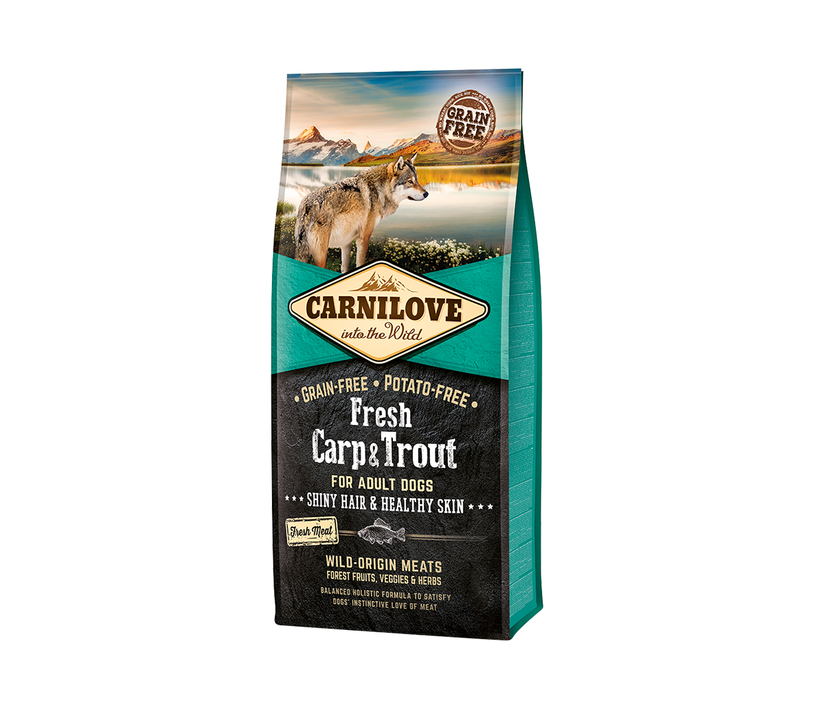 Sausas šunų ėdalas Carnilove Fresh Carp&Trout for Adult, 12 kg