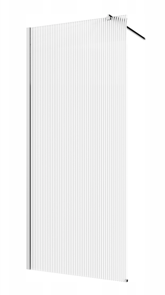 Dušo sienelė WALK IN II, 8 mm stiklas su grioveliais, chromo sp. rėmas, 100 x 200 cm-0