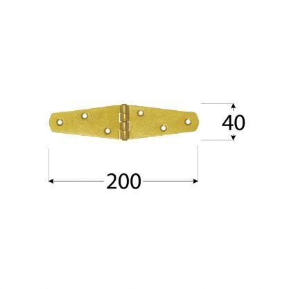Statybinis lankstas ZTS200, 200 x 40 x 2,0 mm, geltonai cinkuotas - 2