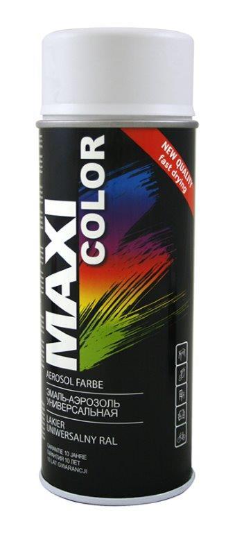 Purškiami dažai MAXI-COLOR RAL9003, matiniai, baltos sp., 400 ml-0