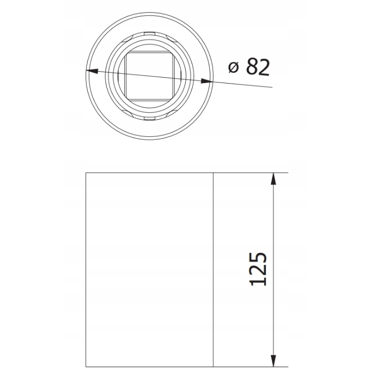 Taškinis šviestuvas GTV RESTO, 1xGU10, max 20W, plastikinis, juodos sp. Ø8x12,5cm - 3