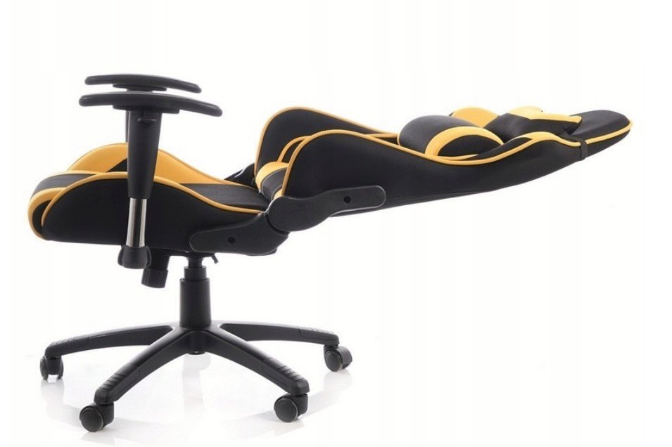 Biuro kėdė VIPER, juoda/geltona - 2