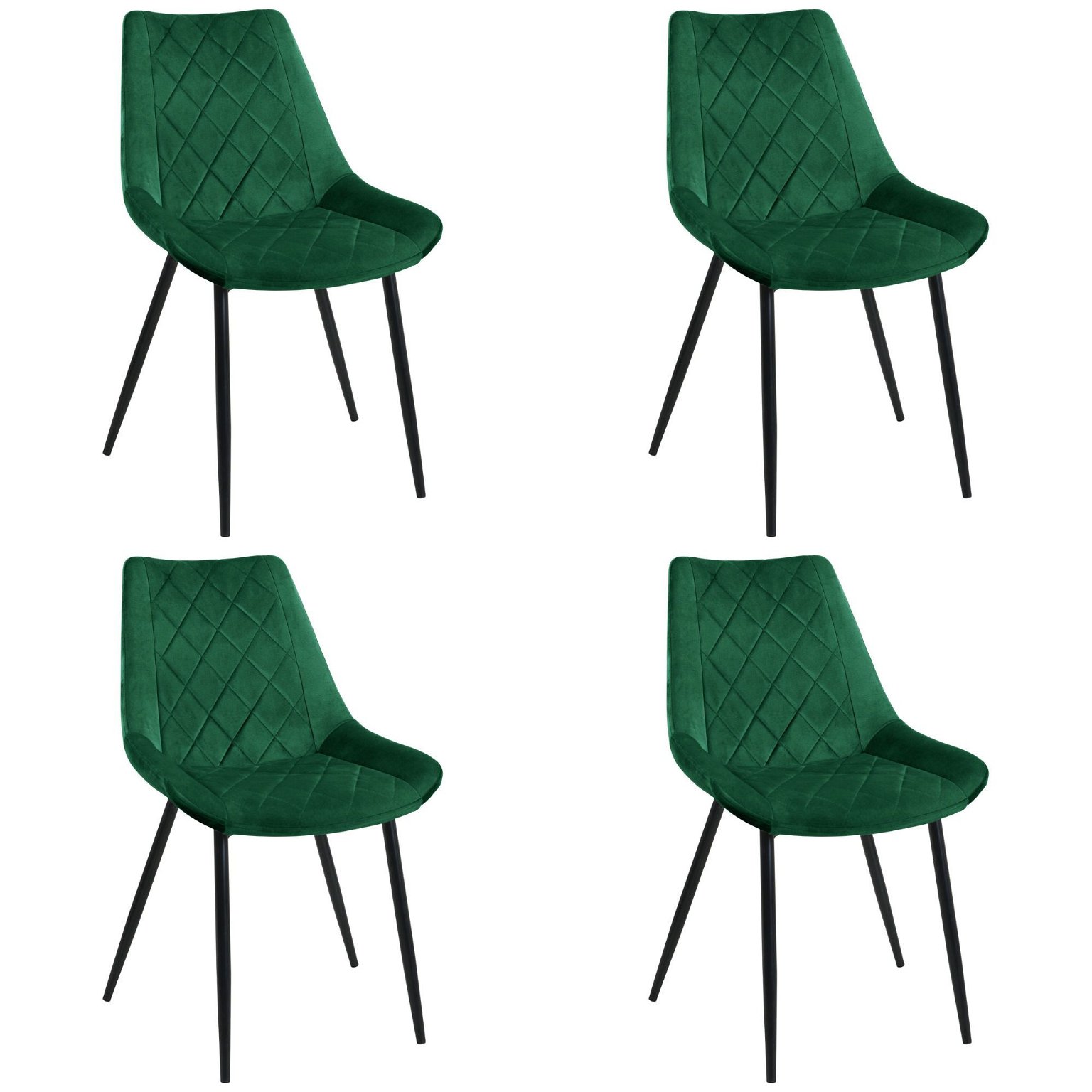 4-ių kėdžių komplektas SJ.0488, žalia