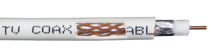 Televizoriaus kabelis RG-660C, varinis centrinis laidininkas, varinis ekranas-0
