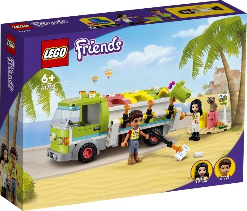 Konstruktorius LEGO® Friends Šiukšlių perdirbimo sunkvežimis 41712