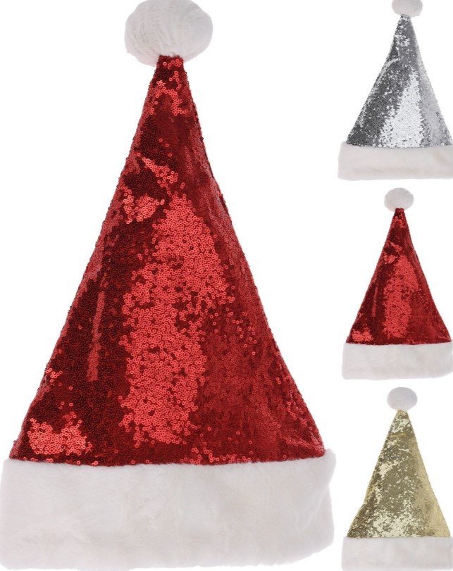 Kalėdinė kepurė XMAS, 3 spalvų, 46 x 30 cm