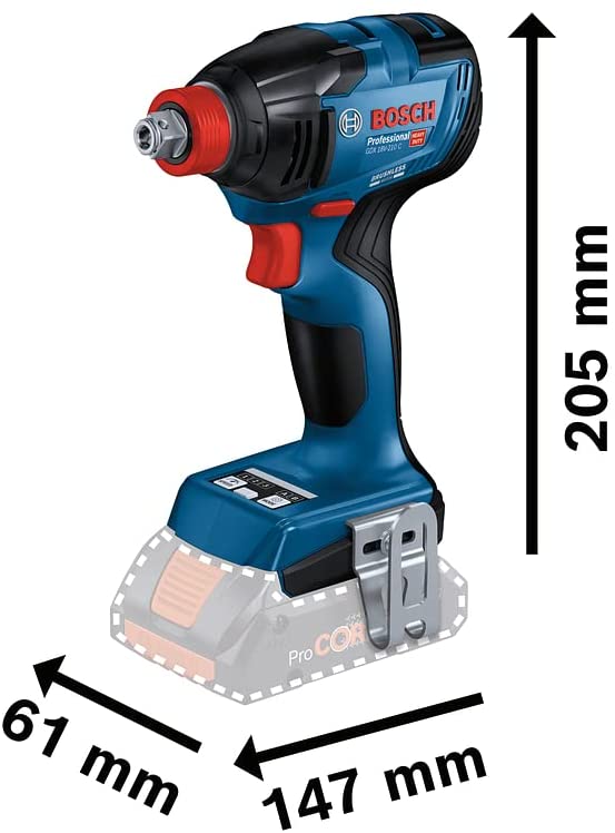 Akumuliatorinis smūginis veržliasūkis BOSCH PRO GDX 18V-210 C solo, 18V (be akum.) - 3