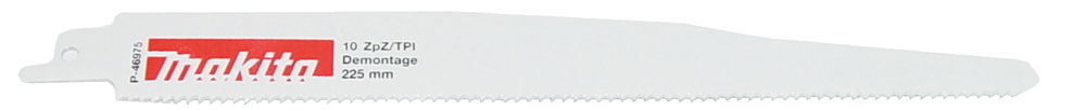 Tiesinio pjūklo pjūkleliai MAKITA, 225 mm, 10 TPI, BIM, medienai su vinimis, 3 vnt.