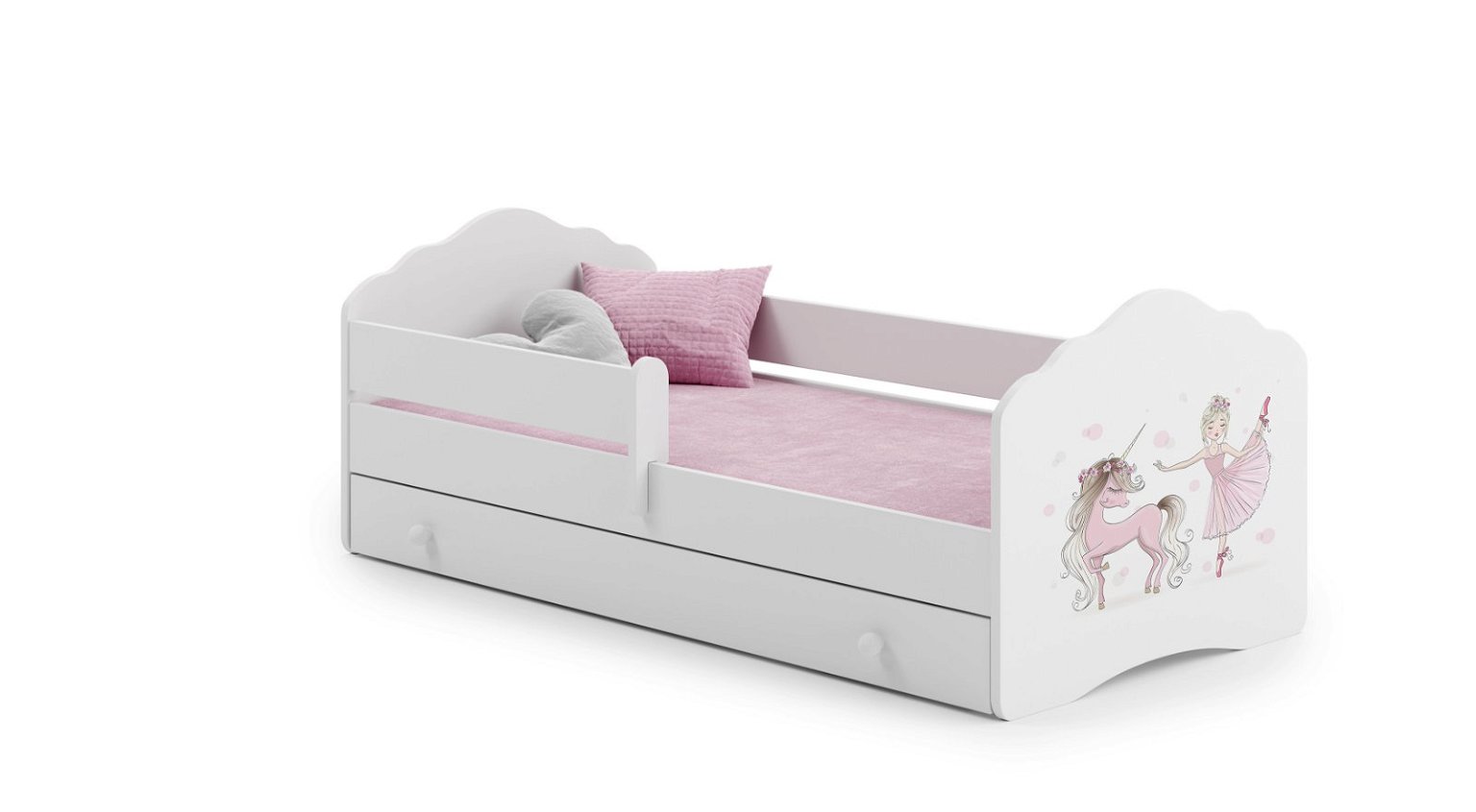 Vaikiška lova su stalčiumi Fala Bar Princess, 140x70 cm