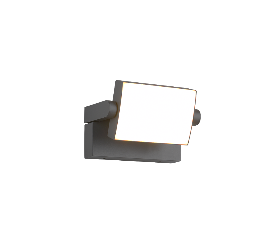 Sieninis LED lauko šviestuvas TRIO KANSAS, 10 W, 3000 K, 1000 lm, antracito sp, 10x20x15cm - 1