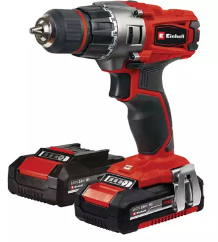 Akumuliatorinis suktuvas-gręžtuvas EINHELL TE-CD 18/2 Li, 18 V, 2 x 2 Ah Li-Ion, 44 Nm-0