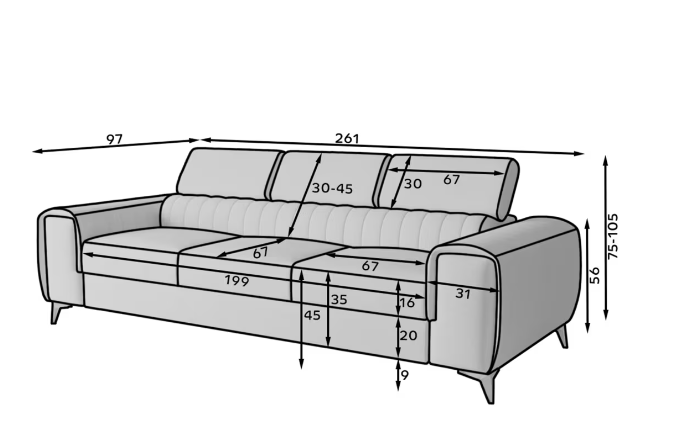 Sofa Laurence, smėlio - 7