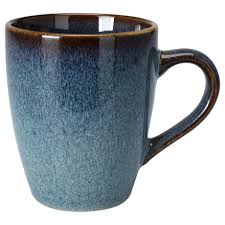 Puodelis STONEWARE GLAZE, mėlynos sp., 350 ml-0