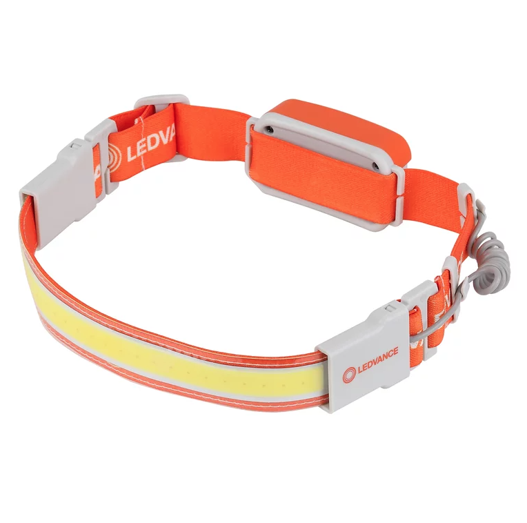 LED žibintas ant galvos LEDVANCE HEAD FLEX, 3W, 300lm, 6500K, įkraunamas, USB, 1000mAh 3h-0