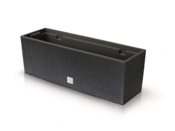 Lauko plastikinis vazonas RATO CASE, antracito sp., 18 x 58 x 20 cm-0