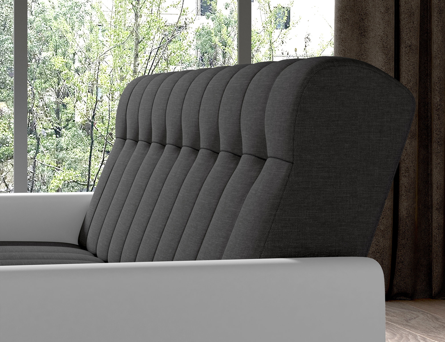 Sofa Garett, pilka/balta - 4