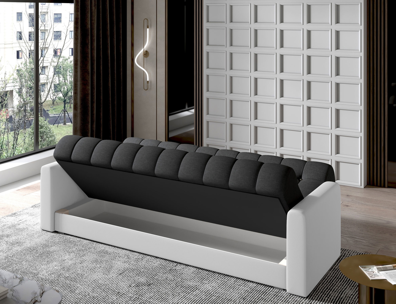 Sofa Garett, pilka/balta - 5