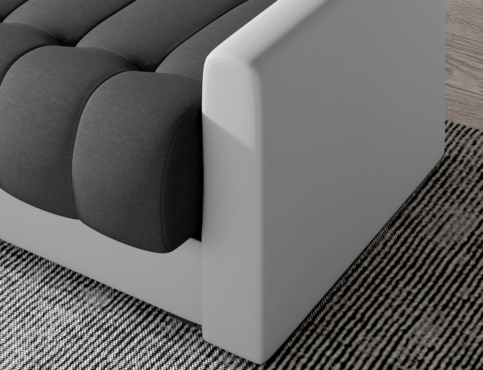 Sofa Garett, pilka/balta - 3