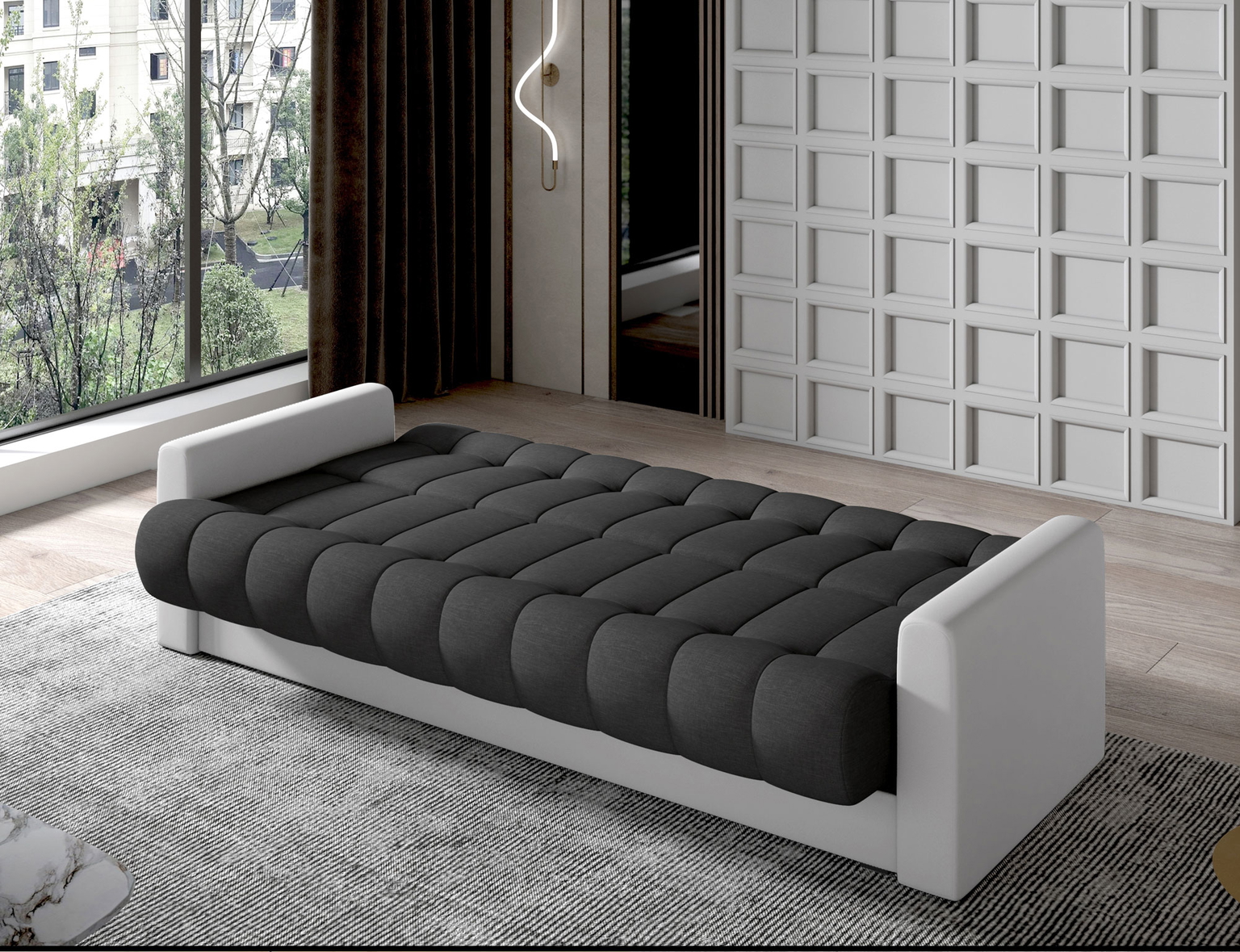 Sofa Garett, pilka/balta - 6