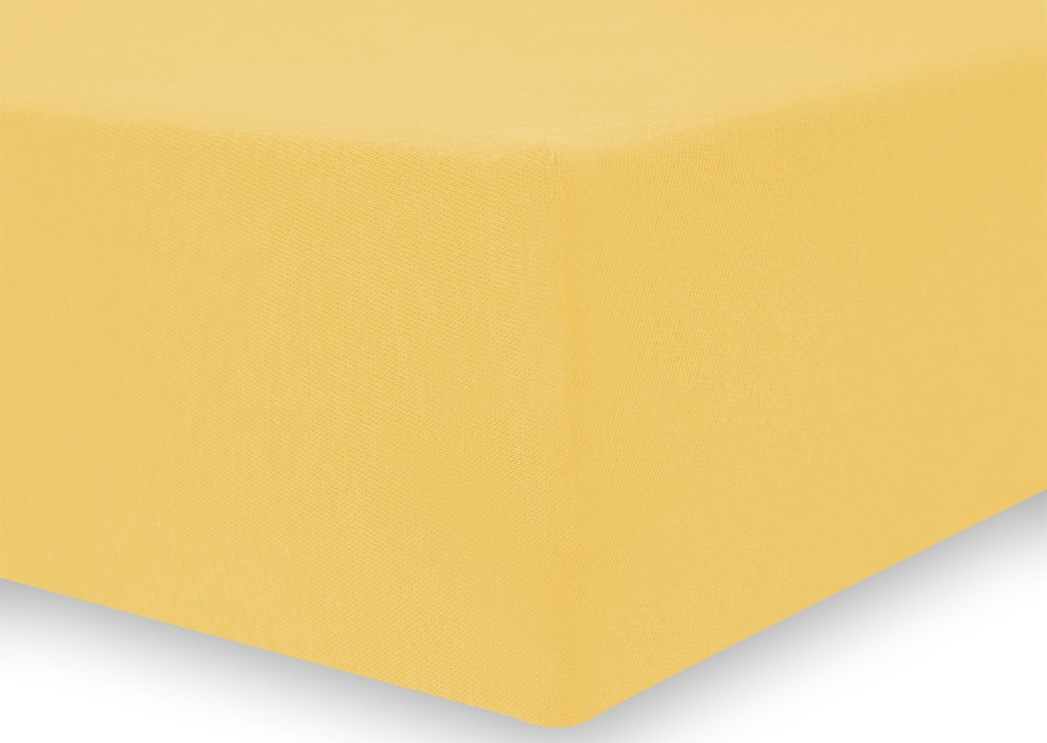 Jersey paklodė su guma Decoking AMBER Yellow, 220x240 cm - 3