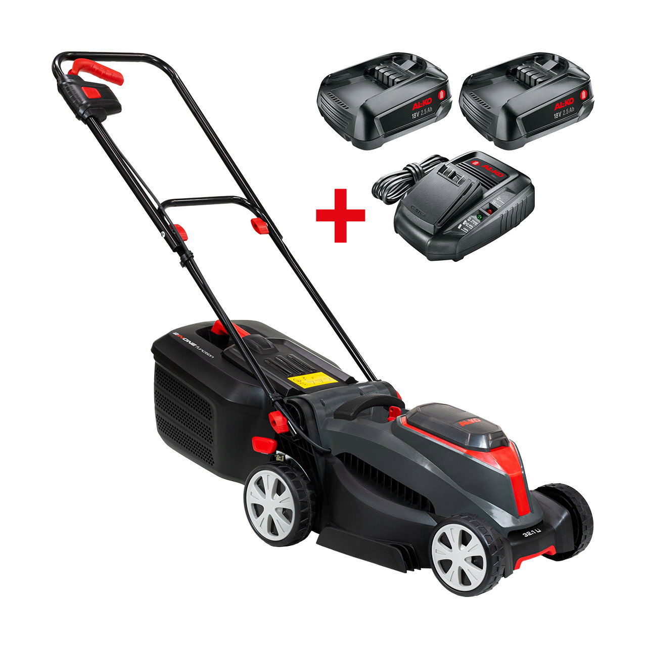 Akumuliatorinė vejapjovė AL-KO 32.1 Li Comfort SET P4A, 18 V, 2 x 2,5 Ah, 32 cm, 30 l-0
