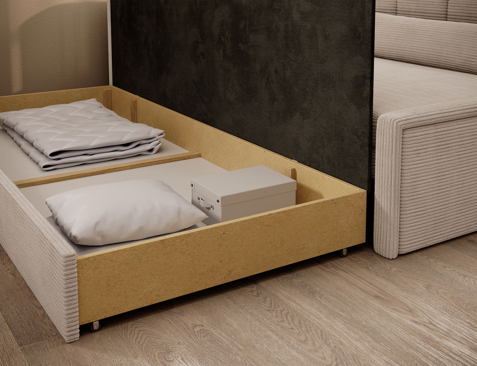 Sofa Fulgeo K, smėlio - 4