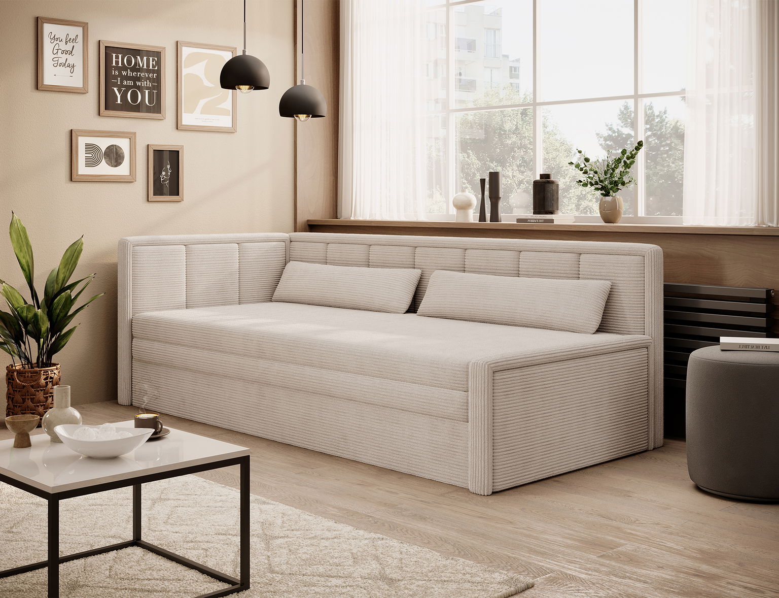 Sofa Fulgeo K, smėlio-1