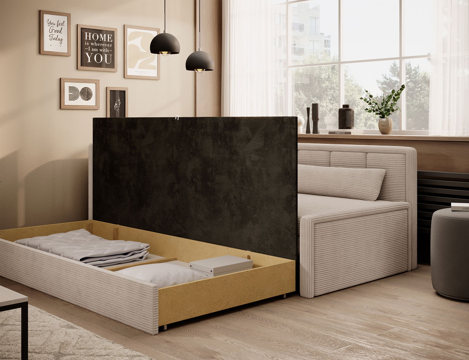 Sofa Fulgeo K, smėlio - 5