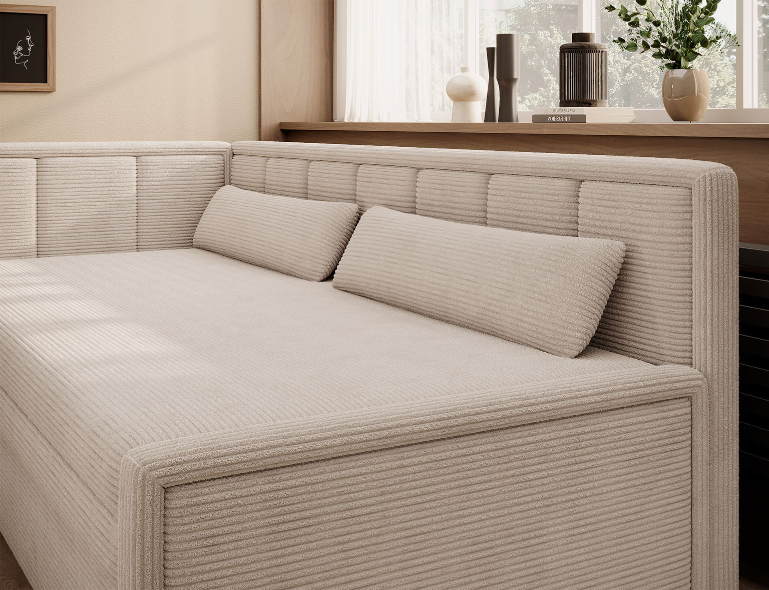 Sofa Fulgeo K, smėlio - 6