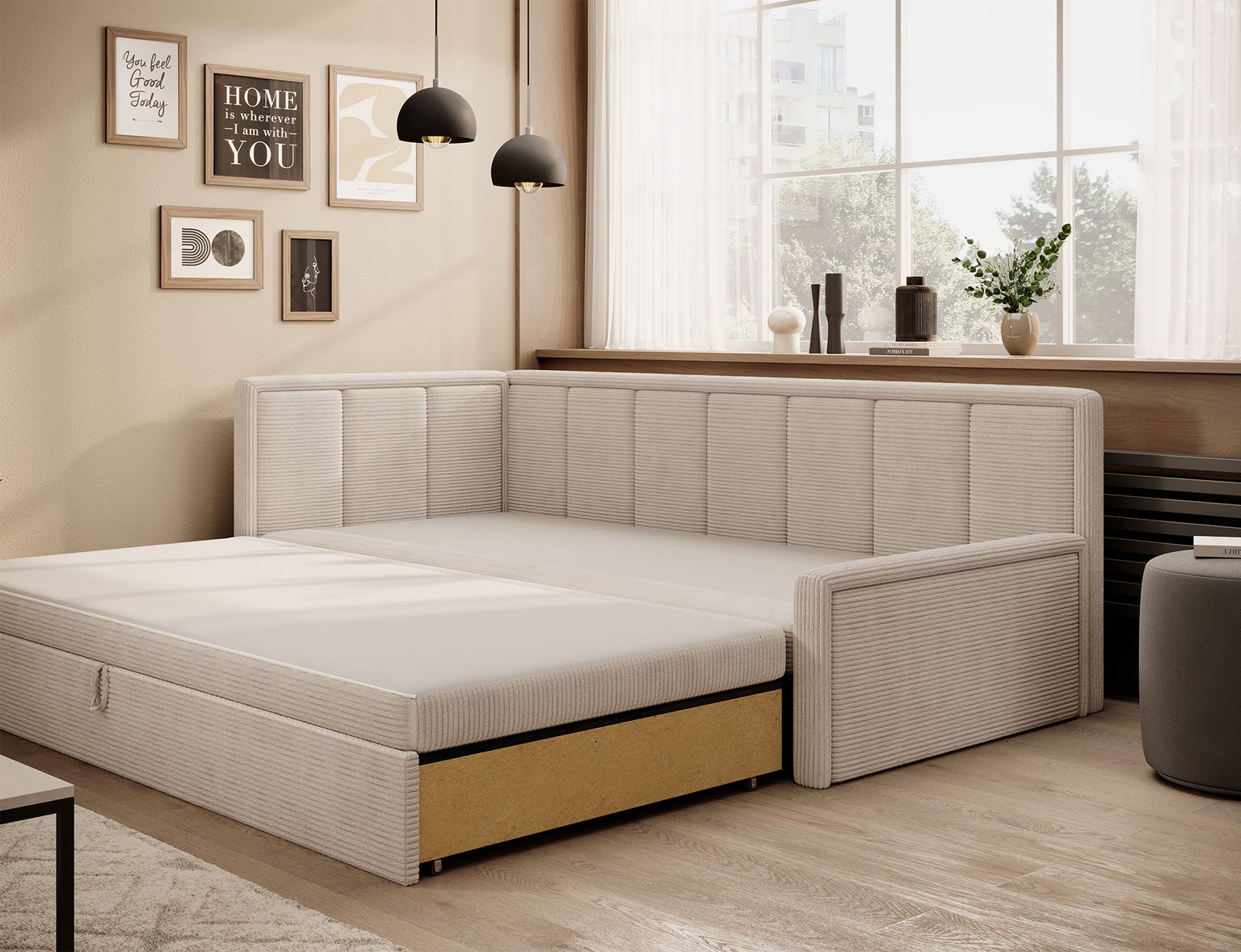 Sofa Fulgeo K, smėlio - 3