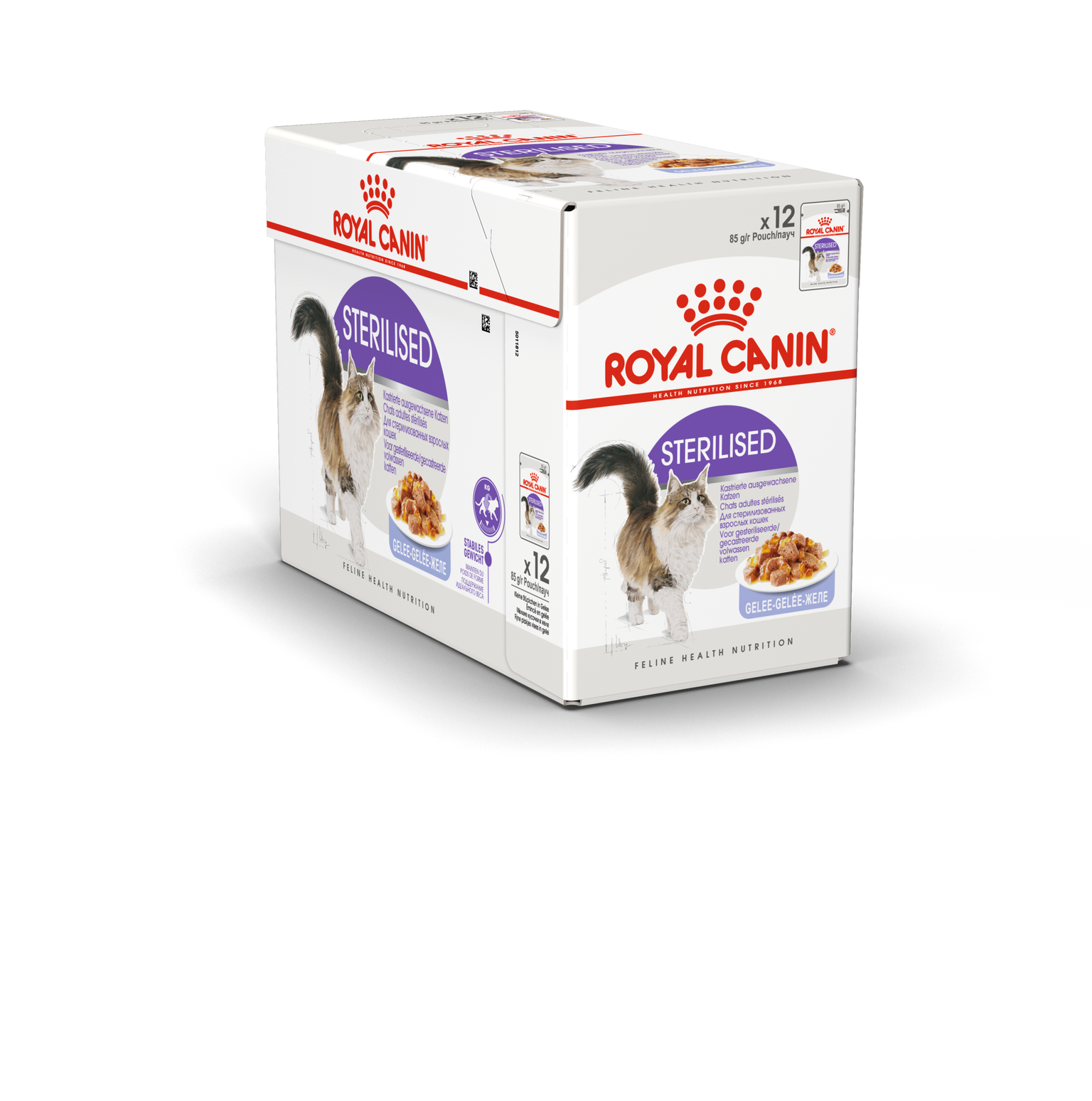 Šlapias sterilizuotų kačių ėdalas ROYAL CANIN STERILISED IN JELLY, 12x85 g-0