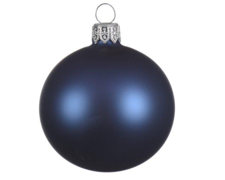 Kalėdinis eglės žaisliukas, t. mėlynos sp., 8 cm, 6 vnt.