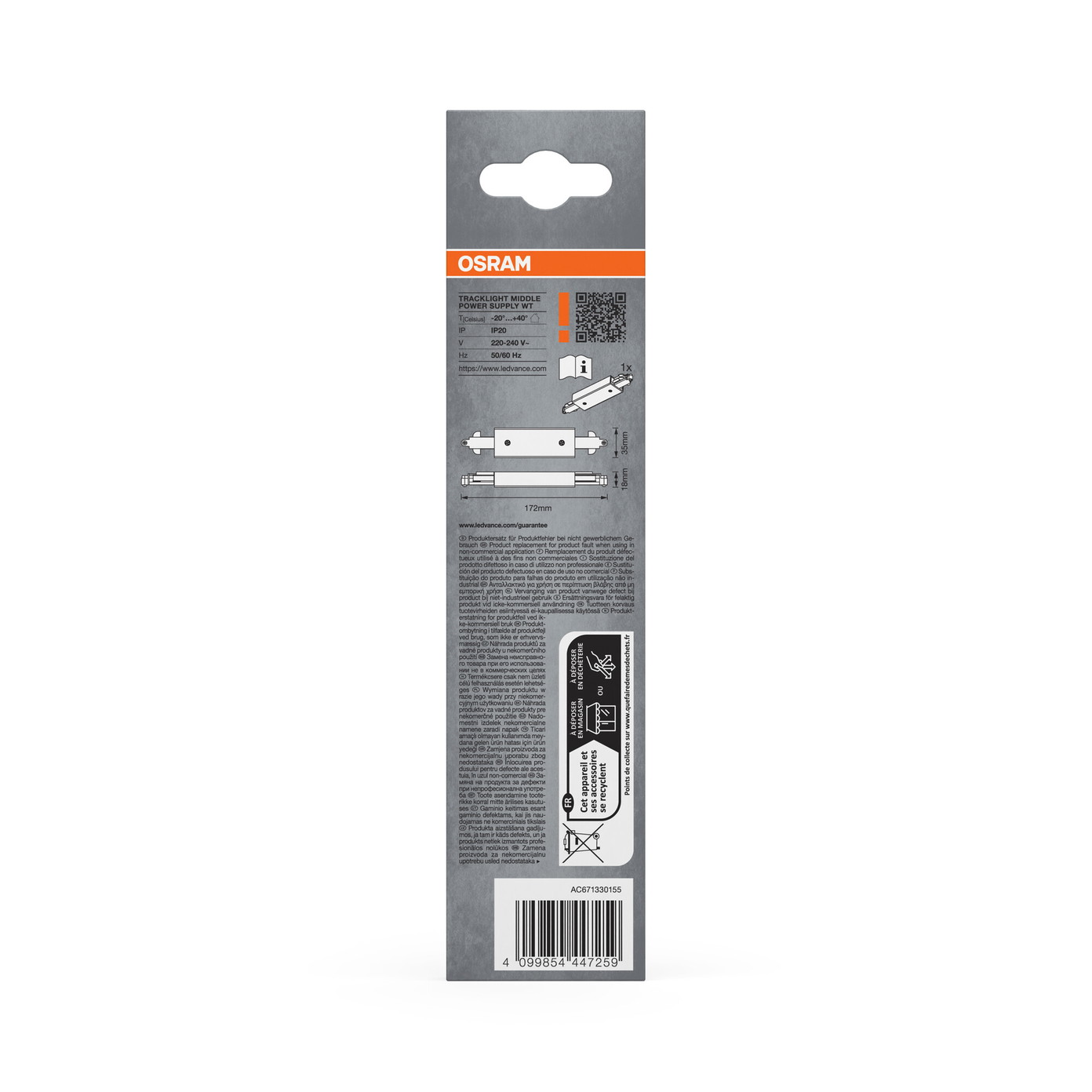 Tarpinis maitinimo šaltinis OSRAM TRACKLIGHT, baltos sp. - 4