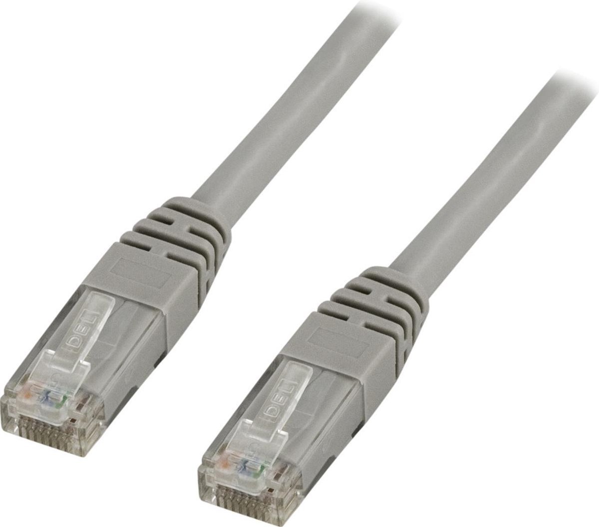 U / UTP Cat6 patch kabelis DELTACO, 5m, 250MHz, Delta-certified, LSZH, pilkas/ TP-65