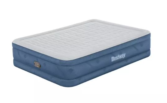 Pripučiamas čiužinys BESTWAY Fortech, pilkos/mėlynos sp., 203 cm x 152 cm x 46 cm-0