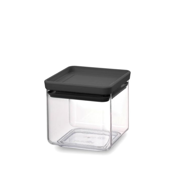 Birių produktų hermetinis indelis BRABANTIA, juodu dangteliu, 0,7 L-0